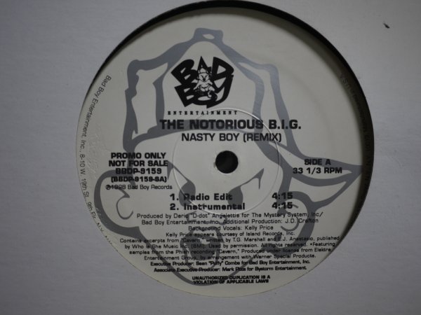 画像1: THE NOTORIOUS B.I.G. / NASTY BOY (REMIX) (US-PROMO) (1)