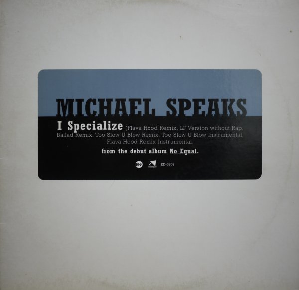 画像1: MICHAEL SPEAKS / I SPECIALIZE (US-PROMO) (1)