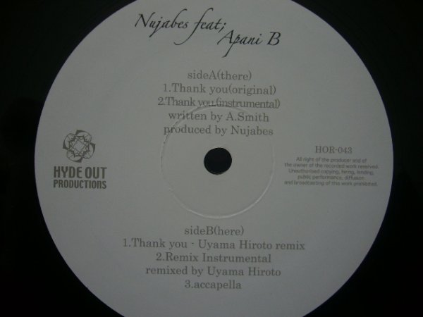 画像1: NUJABES Feat. APANI B / THANK YOU ( PROMO ) (1)