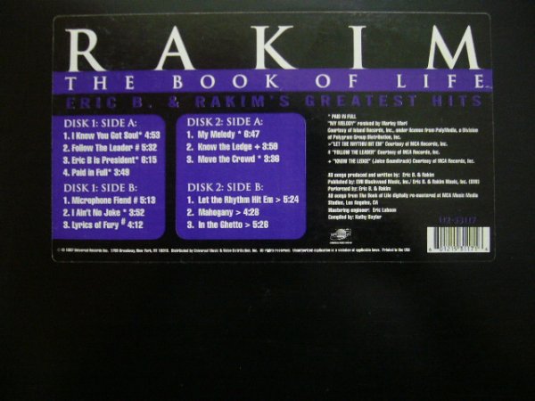 画像1: ERIC B. & RAKIM / THE BOOK OF LIFE GREATEST HITS (2LP)  (1)
