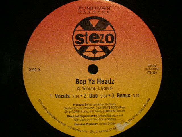 STEZO / BOP YA HEADZ - SOURCE RECORDS (ソースレコード）