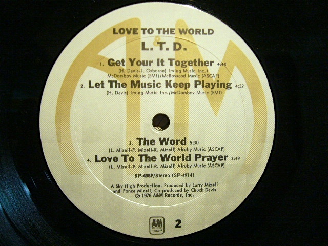 L.T.D. ‎/ LOVE TO THE WORLD - SOURCE RECORDS (ソースレコード）
