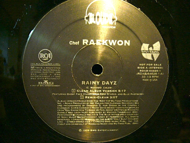 CHEF RAEKWON RAINY DAYZ (REMIX) (US-PROMO) SOURCE RECORDS (ソースレコード）