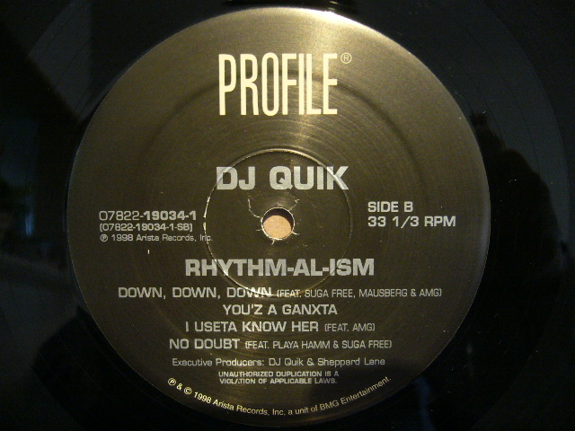 DJ QUIK ‎/ RHYTHM-AL-ISM (OVER 70 MINUTES OF COMMERCIAL-FREE MUSIC